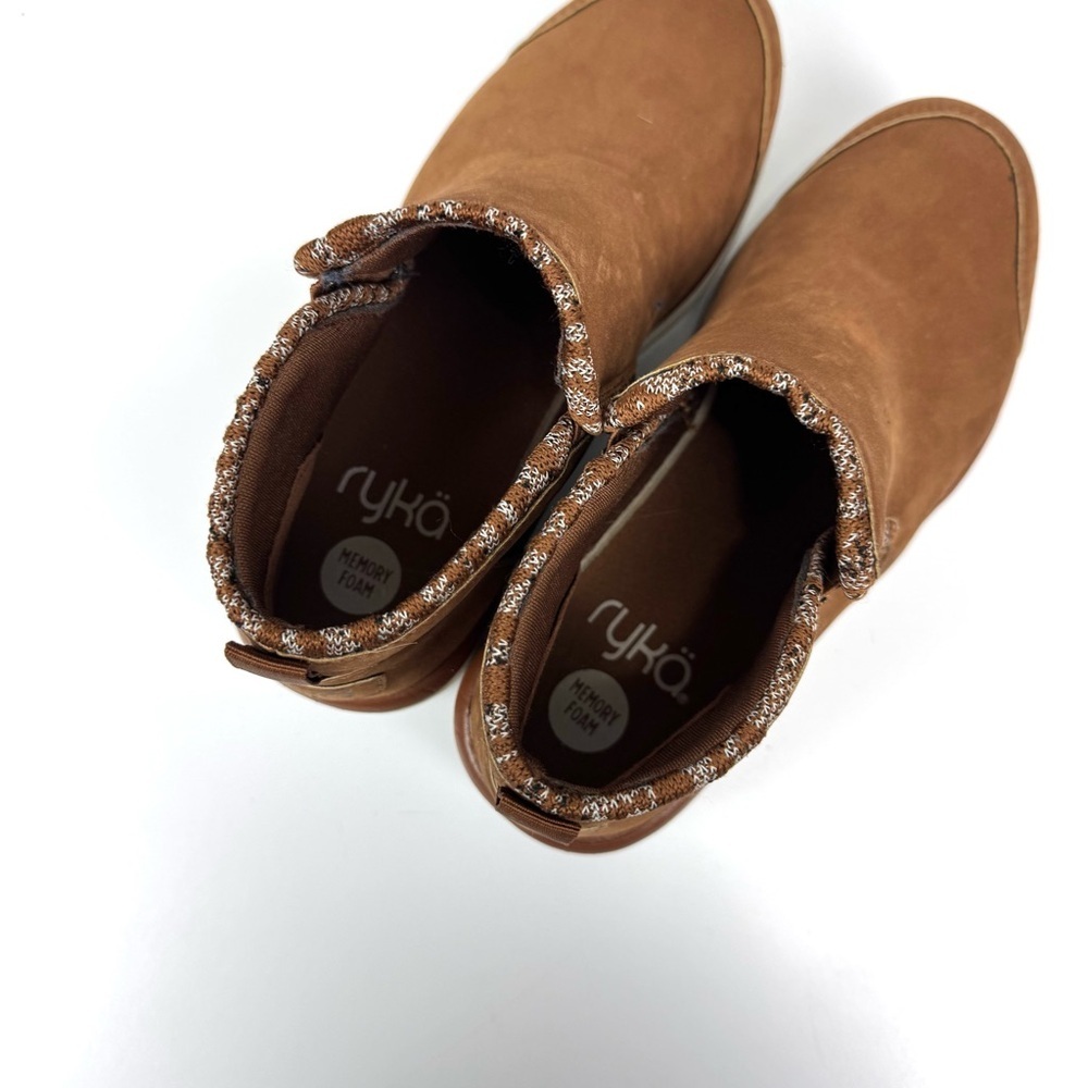 Ryka Namaste Brown knit trim slip-on ankle Wedge Booties Lightweight Women’s 5.5 - Picture 6 of 8